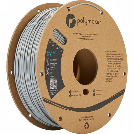 Polymaker PolyLite™ PLA 2,85mm 1000g Filament Grau