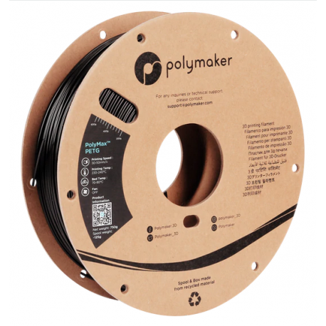 Polymaker PolyMax™ Tough PETG 1,75mm 750g Filament True Black
