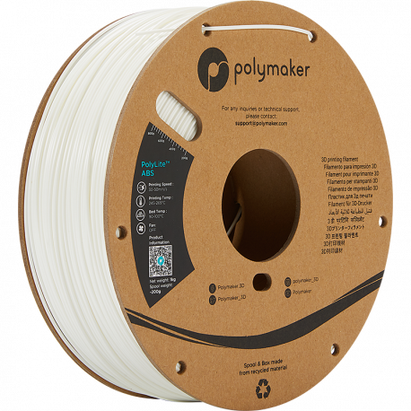 Polymaker PolyLite™ ABS 2,85mm 1000g Filament Weiss