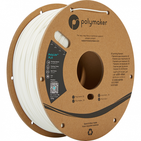 Polymaker PolyLite™ PLA 1,75mm 1000g Filament Weiß