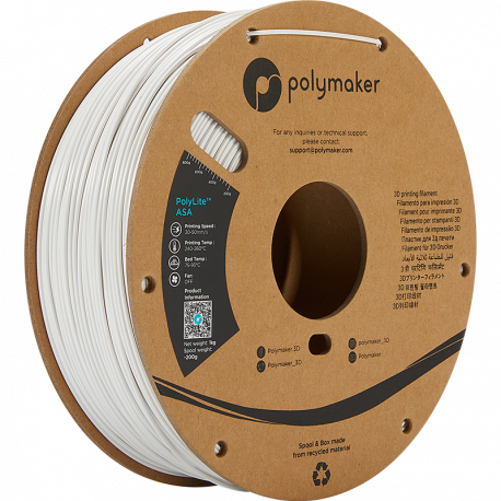 Polymaker PolyLite™ ASA 1,75mm 1000g Filament Weiss